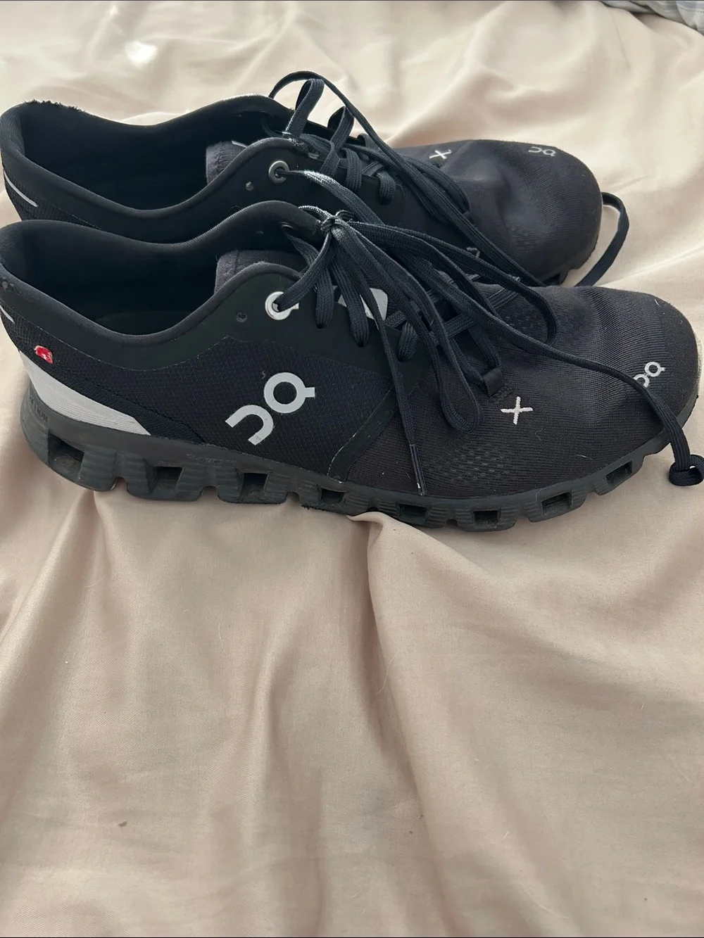 On Running Men's Black Athletic Cloud Shoes with White Accents